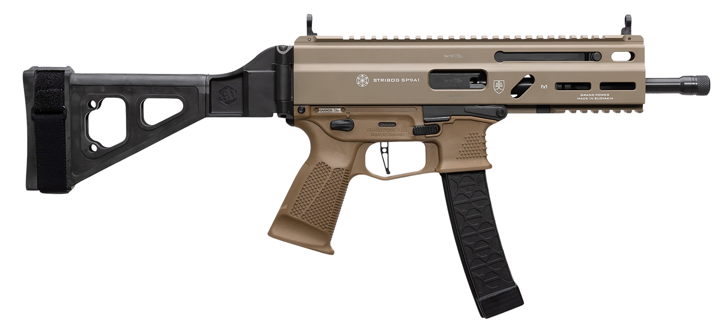 Grand Power Stribog SP9A1 9mm 8-inch Threaded FDE